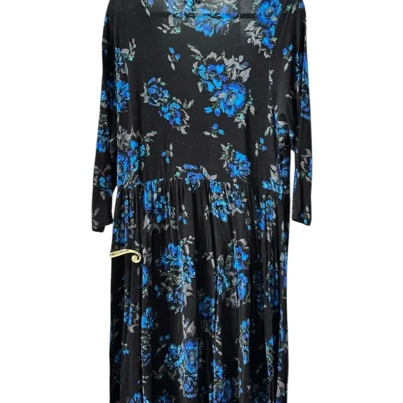 Torrid Black and Blue Floral Mini Dress - Picture 3 of 4